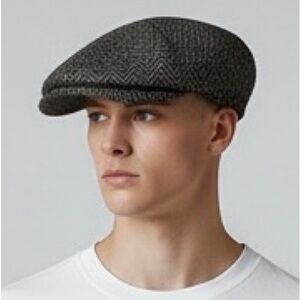 Vintage Pendleton Brown Tweed Wool Flat Cap - Cabbie Classic Newsboy Style XL
